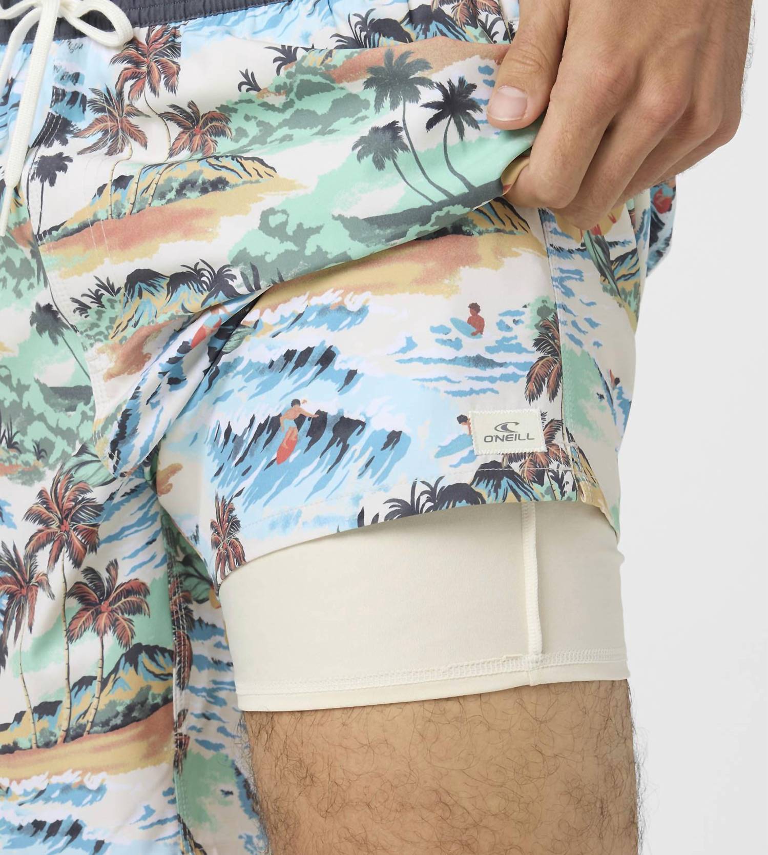 O'Neill - Men's Hermosa Elastic Waist Lined 17" Swim Trunks