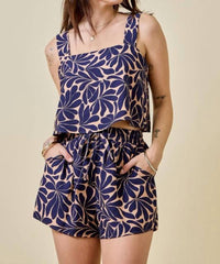 Day + Moon - Geometric Top & Shorts Set