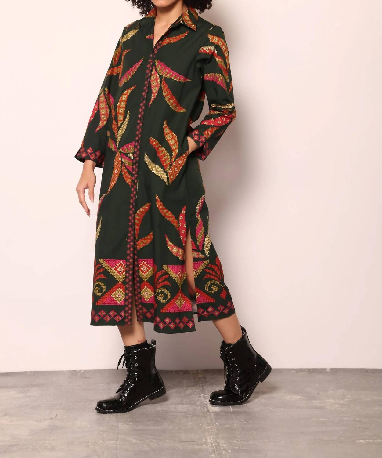Maude Vivante - Forest Stitch Eliza Midi Dress