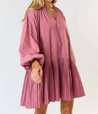 Lalavon - Make It Swift Pleated Mini Dress