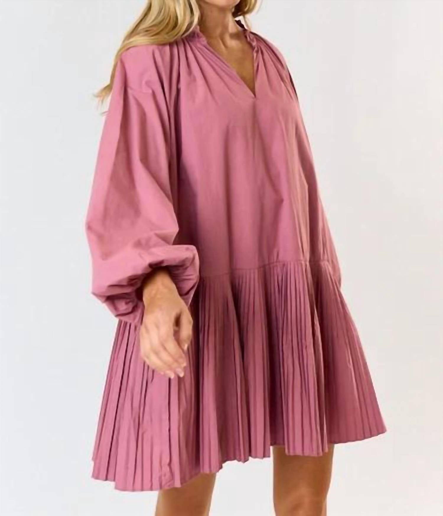 Lalavon - Make It Swift Pleated Mini Dress