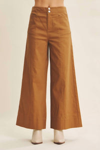 In February Melissa Stretchy Wide Leg Pant in camel - women's pants - alternate view