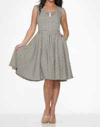 Orchid Bloom - Gingham Swing Dress
