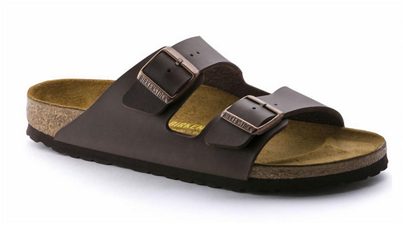 BIRKENSTOCK Women's Arizona Birko Flor Slide Sandal in dark brown - women's sandal