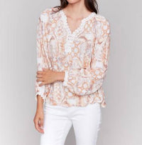 Charlie B - Printed Raglan Sleeve Top