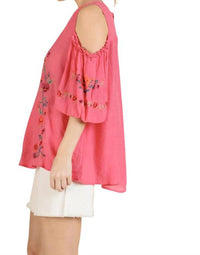 Umgee - Floral Embroidered Peasant Top