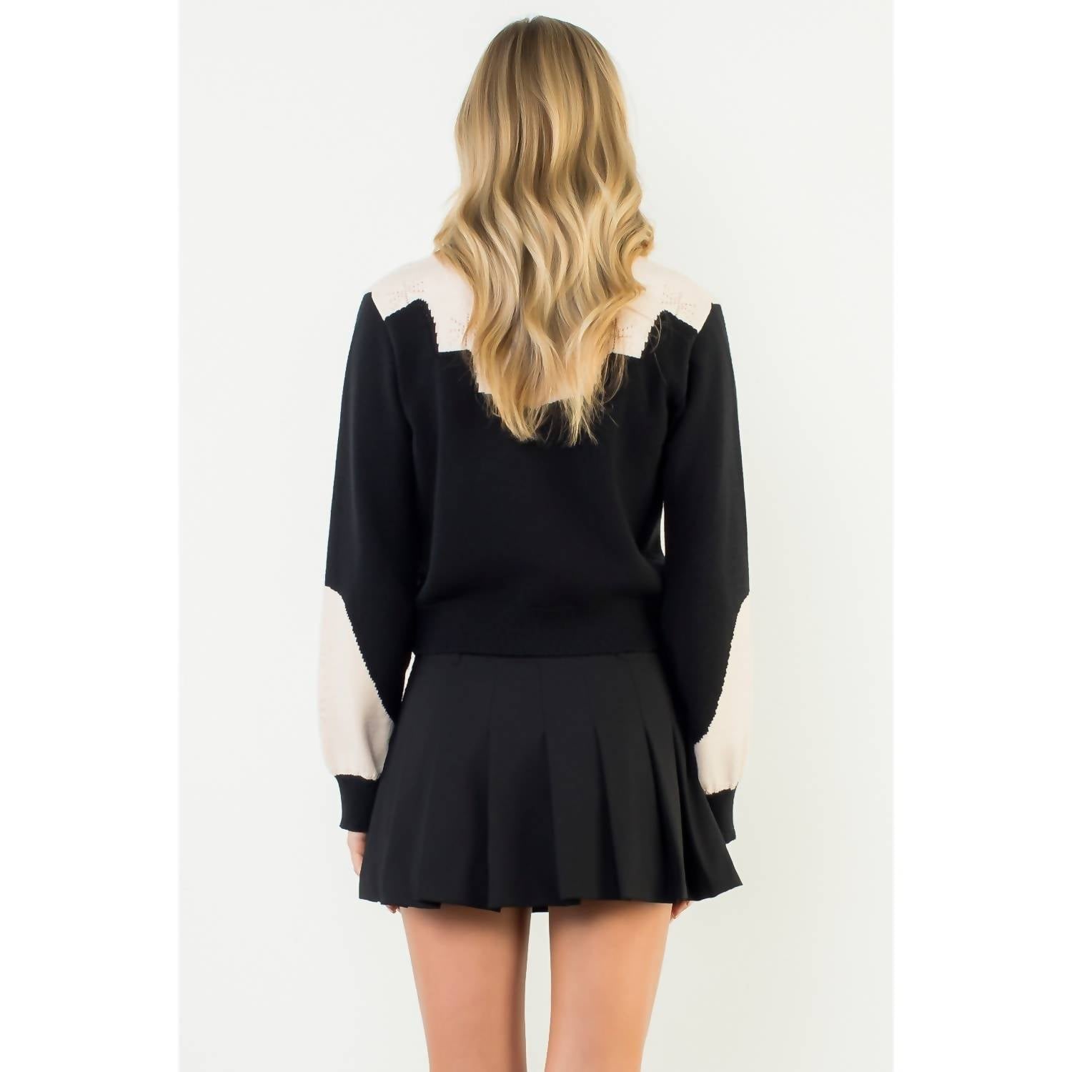 Thml - Colorblock Button Front Knit Cardigan