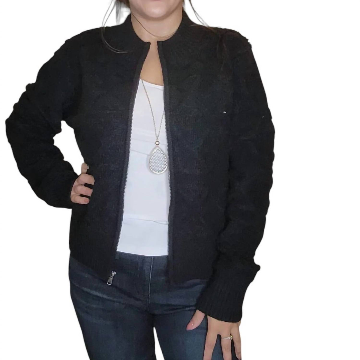 Papillon - Textured Cozy Full-zip Layer Jacket