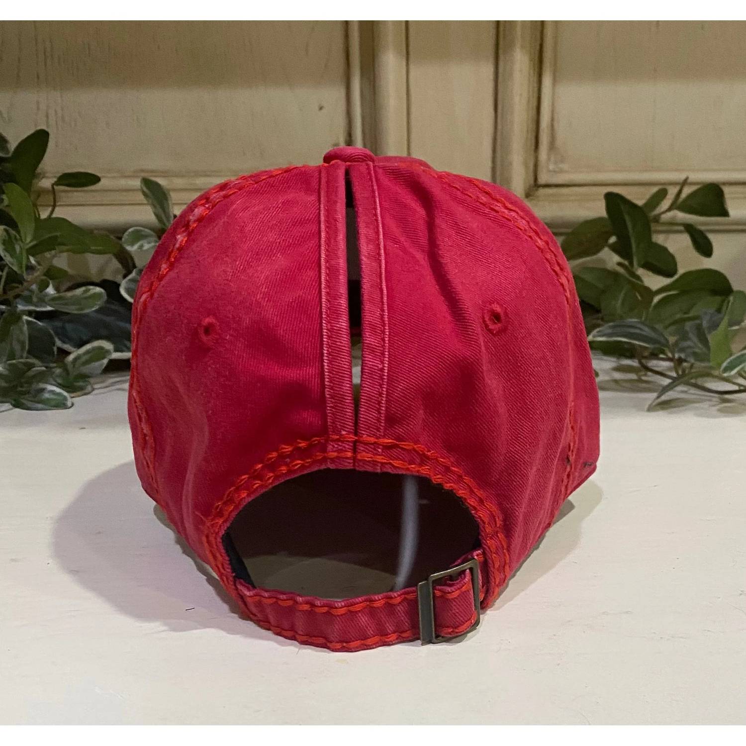 Olive & Pique - Vintage Crystal Embellished Ponytail Baseball Cap
