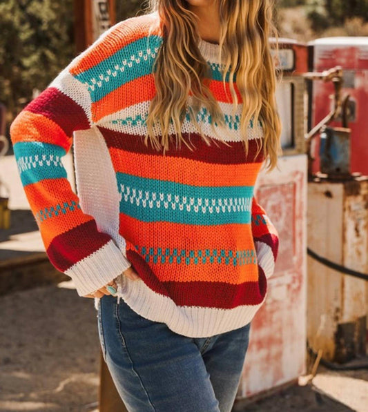 Fashionworks - Color Block Striped Sweater