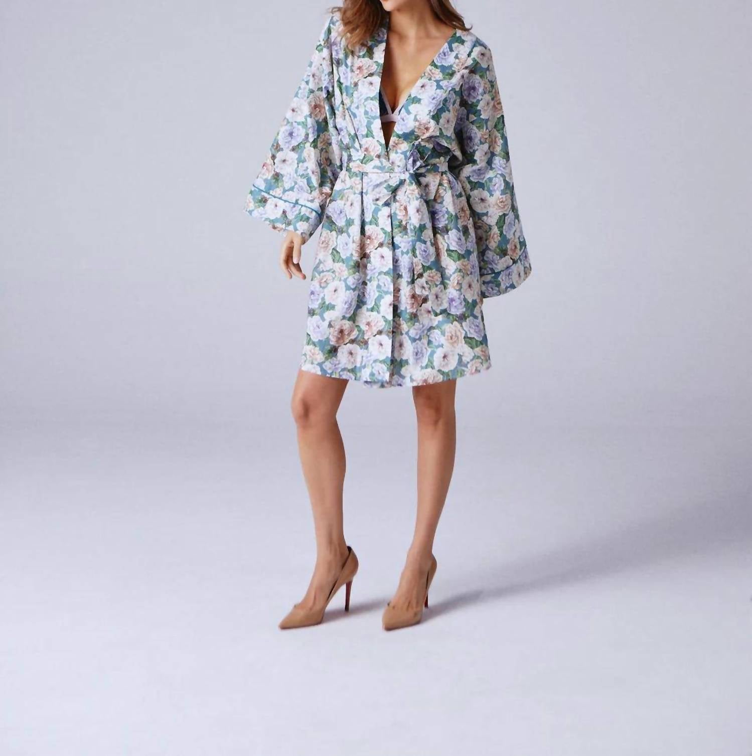Noblesse Oblige Liberty Short Robe in english country garden - women's intimate