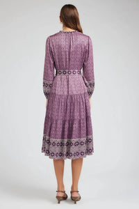 Current Air - Geo Printed Belted Midi Dress