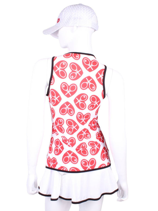 Love Love Tennis - Women's Vee Tennis Tank Top