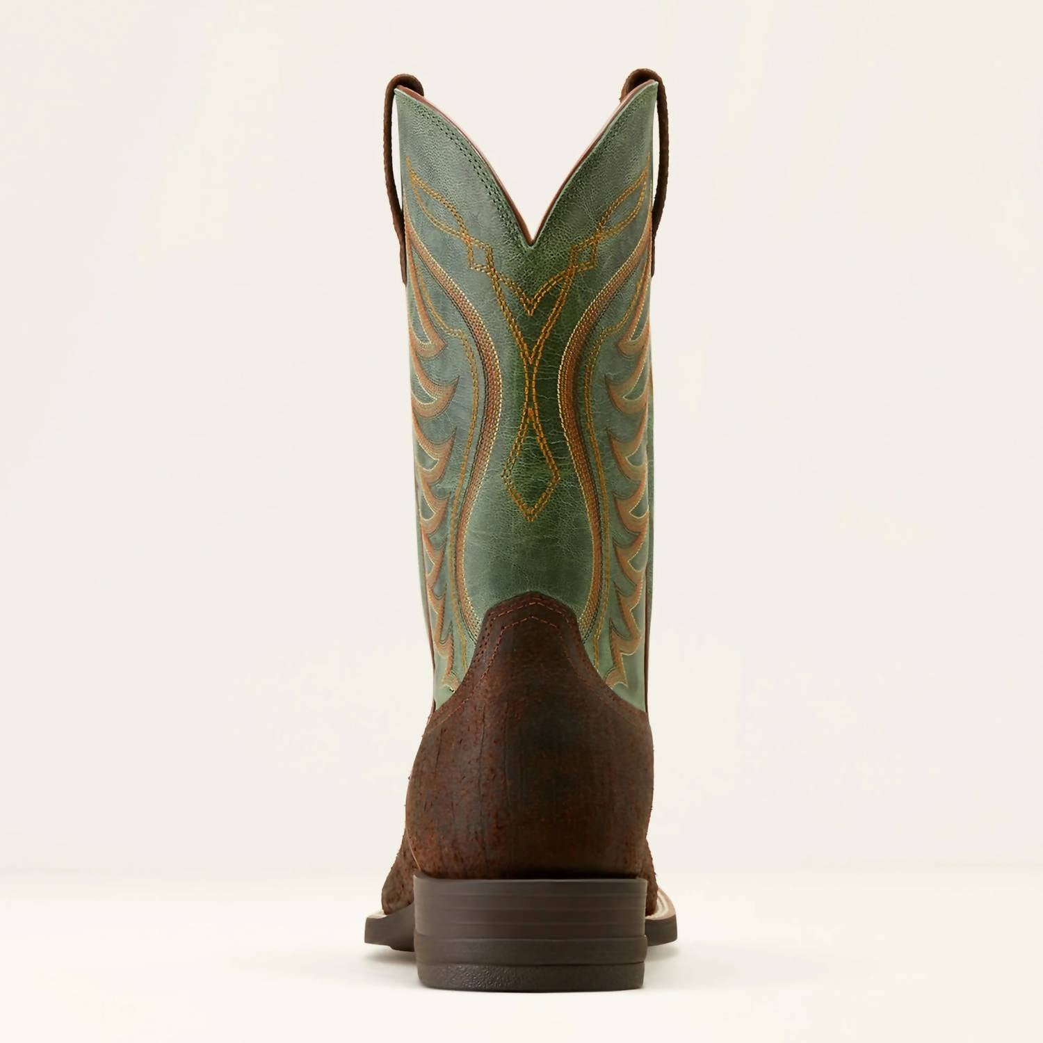 ARIAT Men's Amos Western Boot in rockweed brown - men's boots - detail view