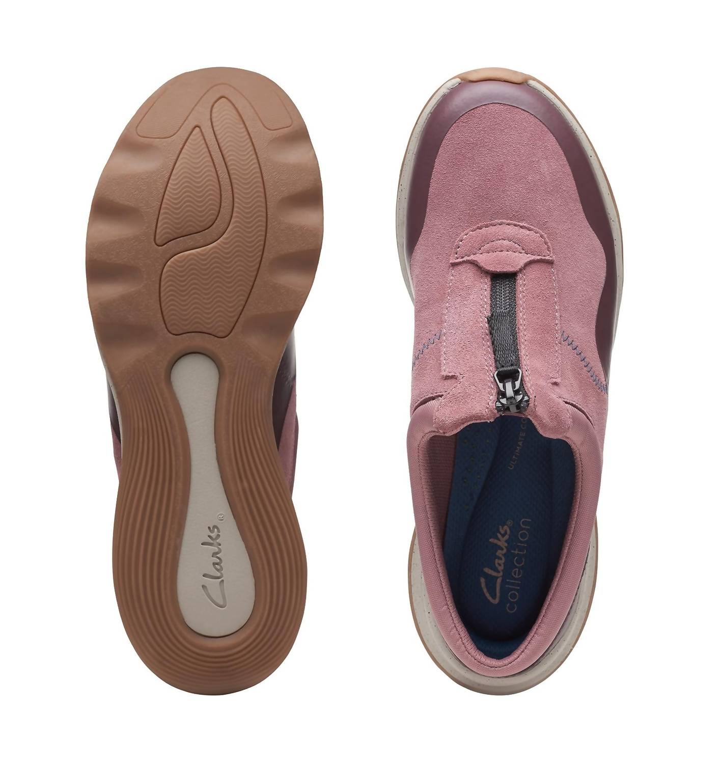 Clarks Women's Jaunt Way Clog in dark rose suede - women's shoe - view 6