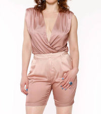 Circular Path - Sleeveless Wrap Bodysuit