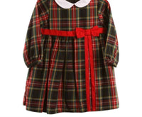 Florence Eiseman Girls' Plaid Dress With Collar And Bow in multi - kids' dress