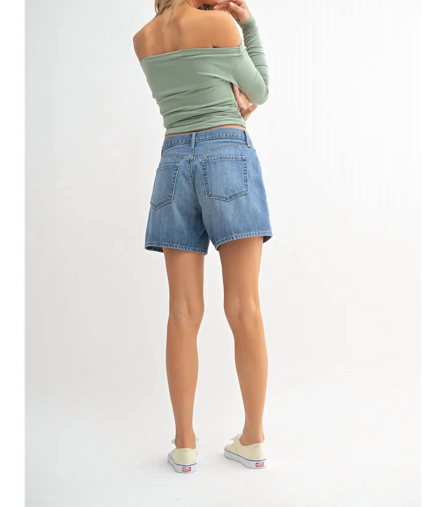 Just Black Denim - Lightweight High Rise Shorts