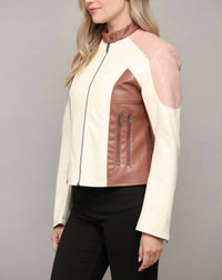 Fate - Color Block Faux Leather Jacket