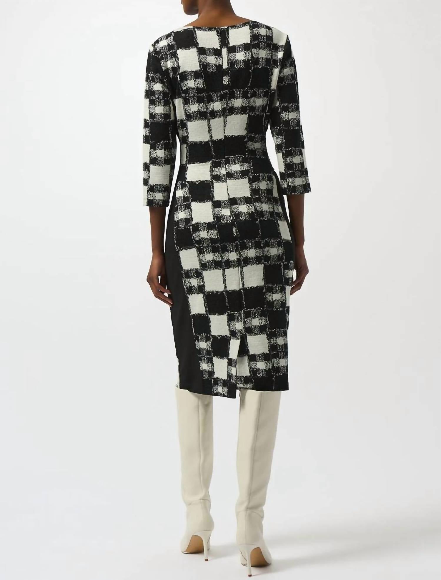 Joseph Ribkoff - Jacquard Sweater Sheath Dress