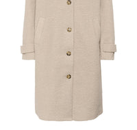 Kaffe - Kaanne Teddy Fabric Notch Lapel Coat