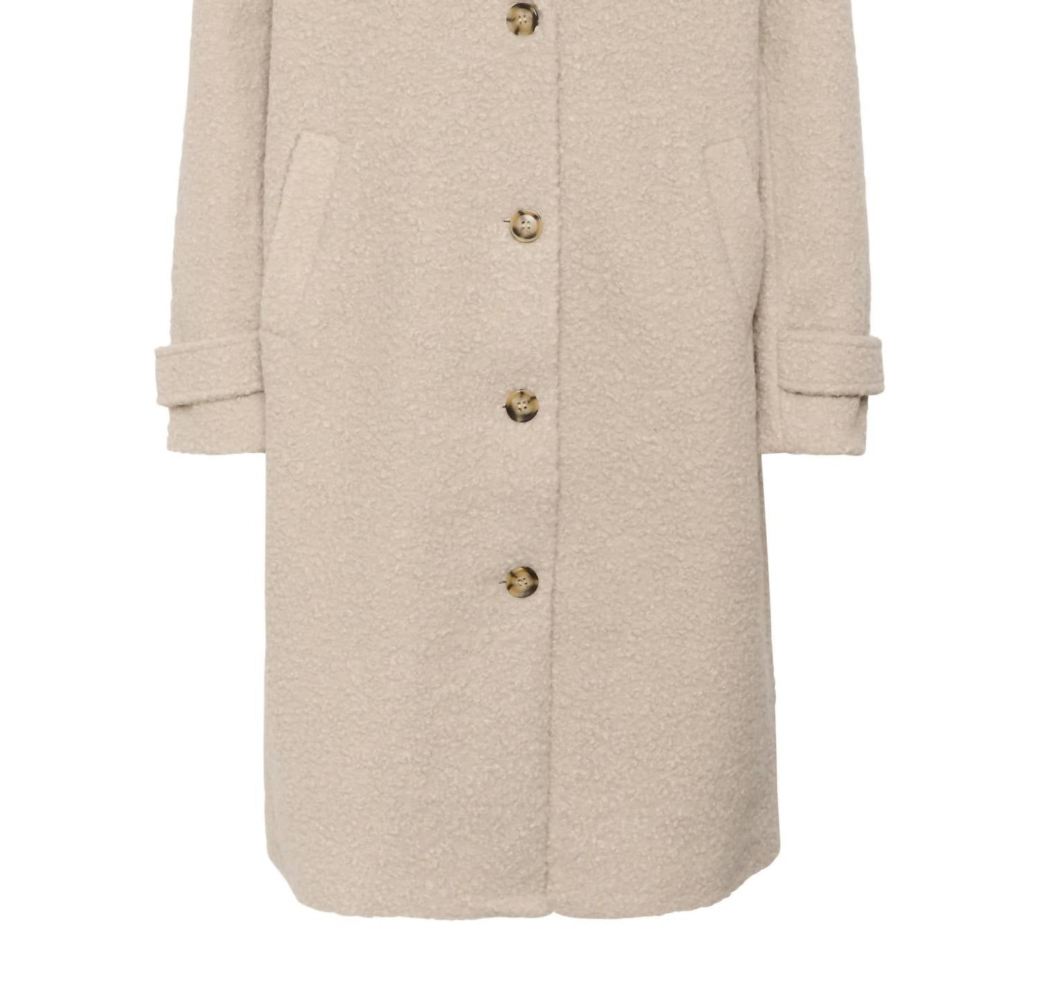 Kaffe - Kaanne Teddy Fabric Notch Lapel Coat