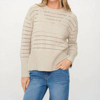 Six/Fifty - Jaden Crochet Crew Neck Sweater