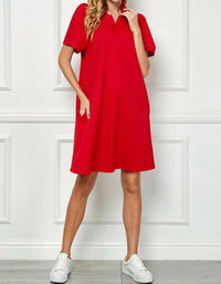 See And Be Seen - Elaina Short Sleeve Textured Dress