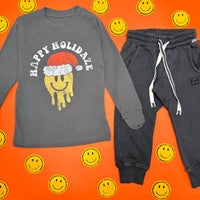Tiny Whales - Kid's Happy Holidaze Long Sleeve Tee