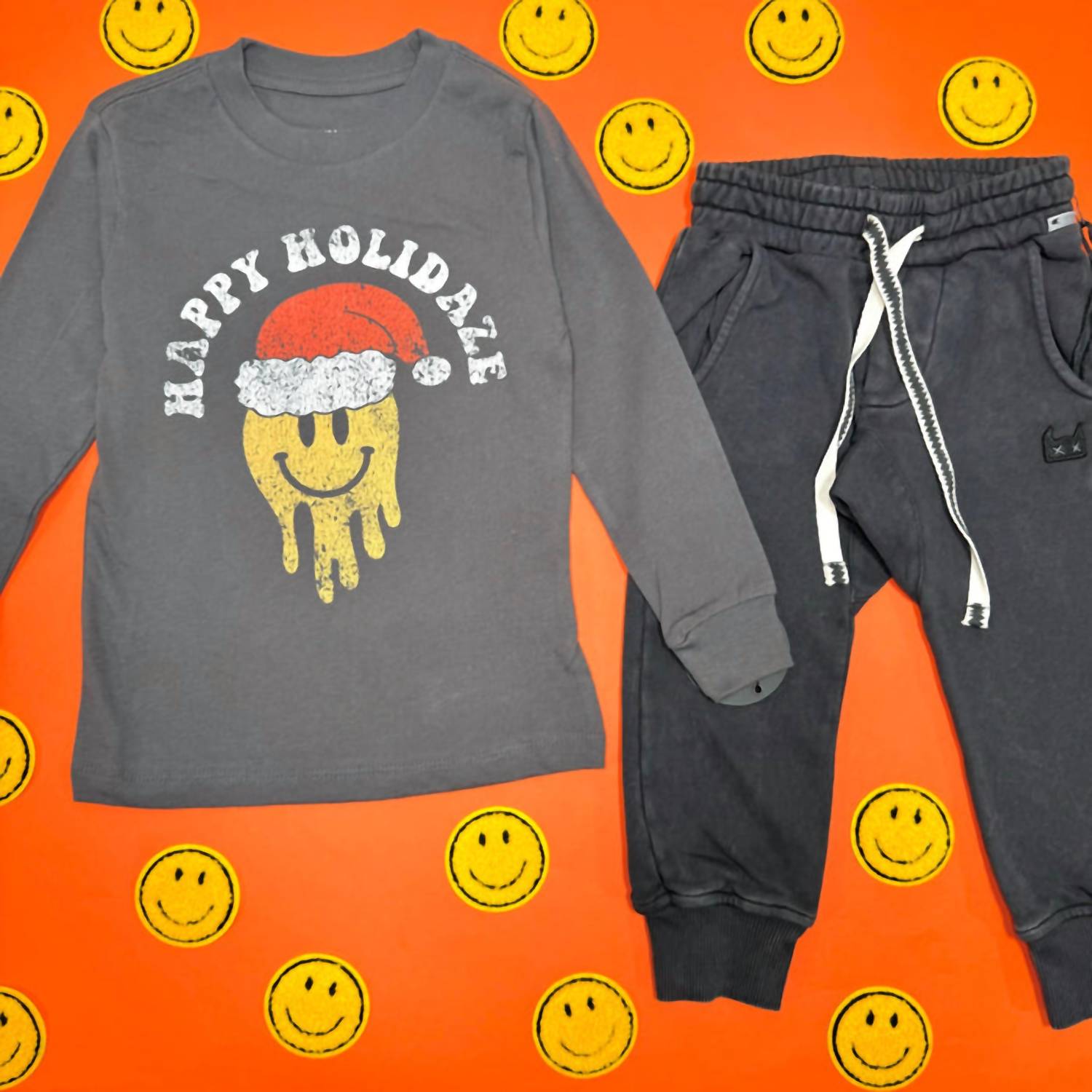 Tiny Whales - Kid's Happy Holidaze Long Sleeve Tee