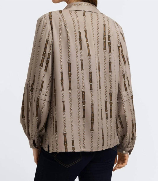 Foxcroft - Frankie Chain Stripe Popover Shirt