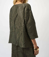 Joseph Ribkoff - Pleated Scoop Neckline Boxy Top