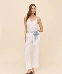 Bella Dahl - Seam Pant with Printed Sash