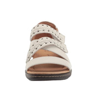 Clarks Women's Laurieann Holly Sandal in white leather - women's sandal - alternate view