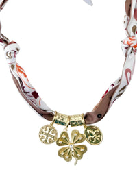 Gemelli - Women's Charm Scarf Necklace