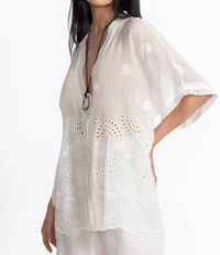 Johnny Was ELIJAH KIMONO in white - women's jacket - alternate view