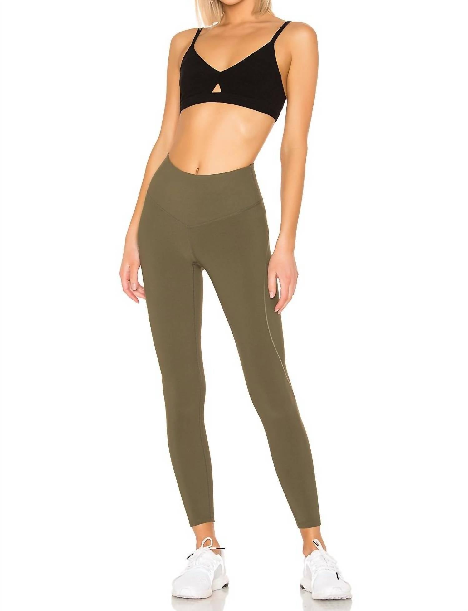 Free People High Rise Formation Legging in army - women's pants - view 4