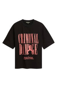 Criminal Damage Striptease T-shirt in black - men's t-shirt - alternate view