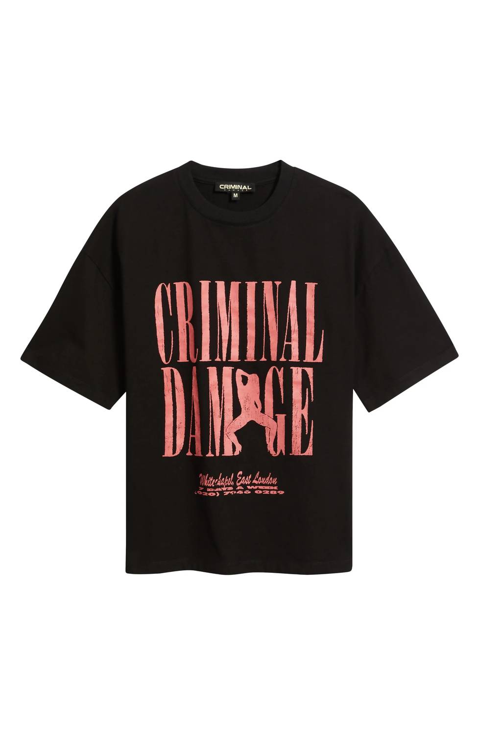 Criminal Damage Striptease T-shirt in black - men's t-shirt - alternate view