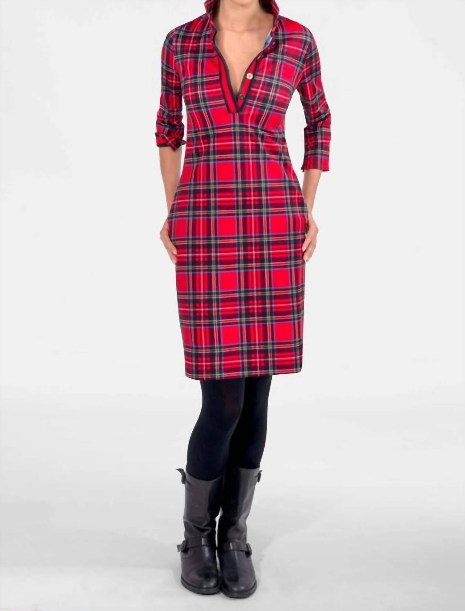 GRETCHEN SCOTT Duke Of York Everywhere Dress in red multi - women's dress - view 4