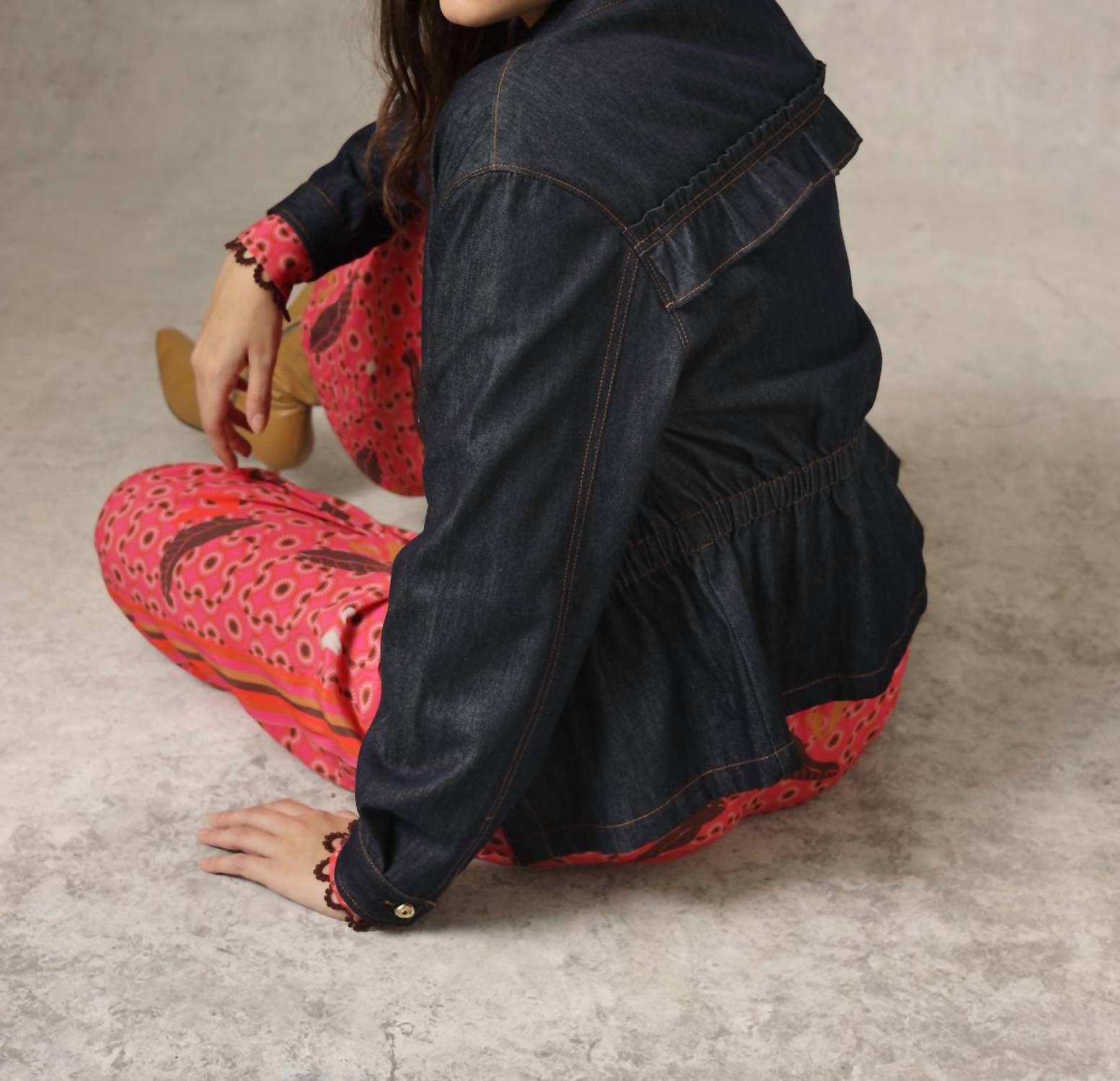 Emily Lovelock - Elle Denim Blouse