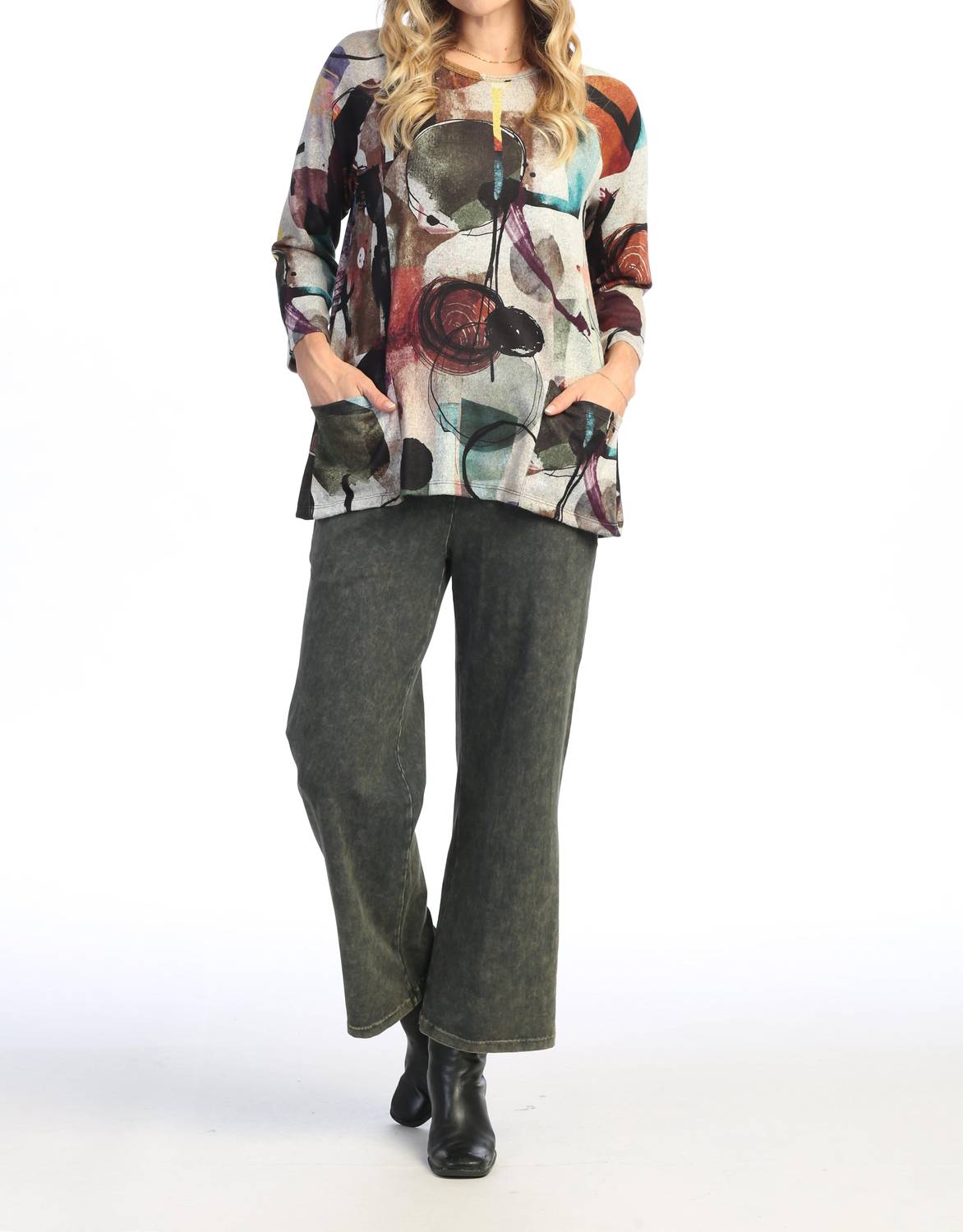Jess & Jane - Toscana French Brush Patch Pocket Top