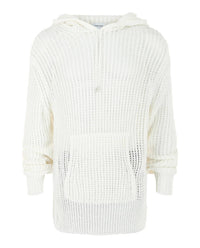 Salvatore Ferragamo - Men's Crochet Drop-sleeve Hoodie