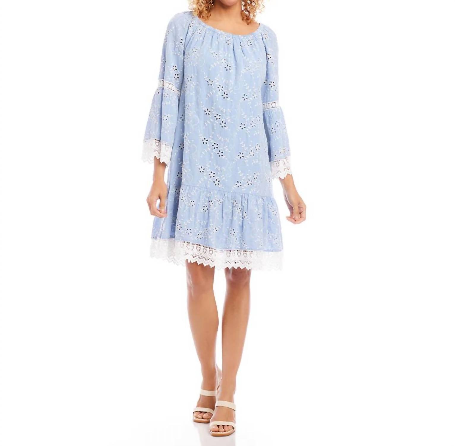Karen Kane - Ellie Embroidered Mixed Lace Dress