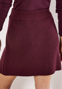 Apricot - Knit Fit And Flare Mini Skirt