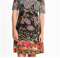 Johnny Was - JANIE FAVORITE ELBOW SLEEVE MOCK NECK DRESS