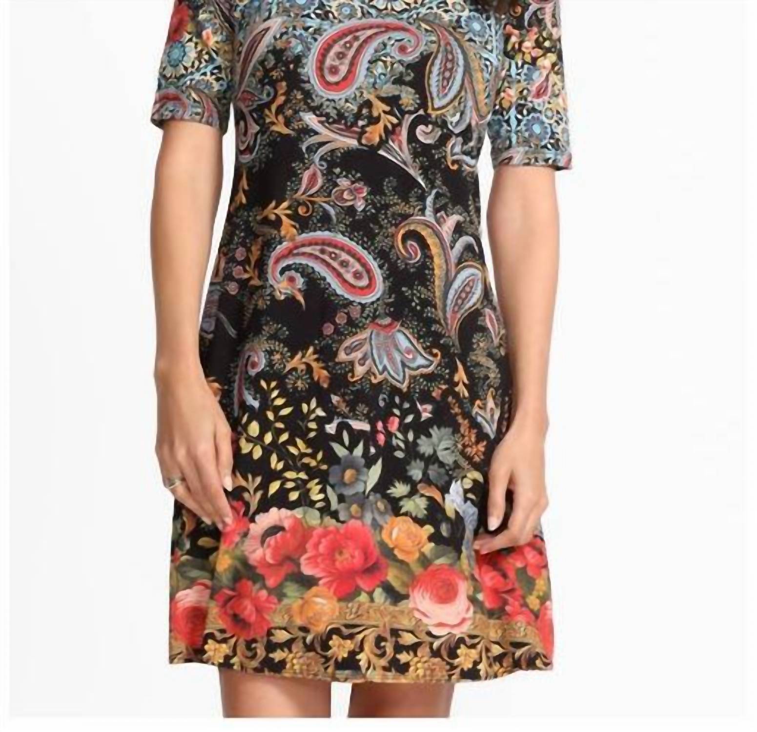 Johnny Was - JANIE FAVORITE ELBOW SLEEVE MOCK NECK DRESS