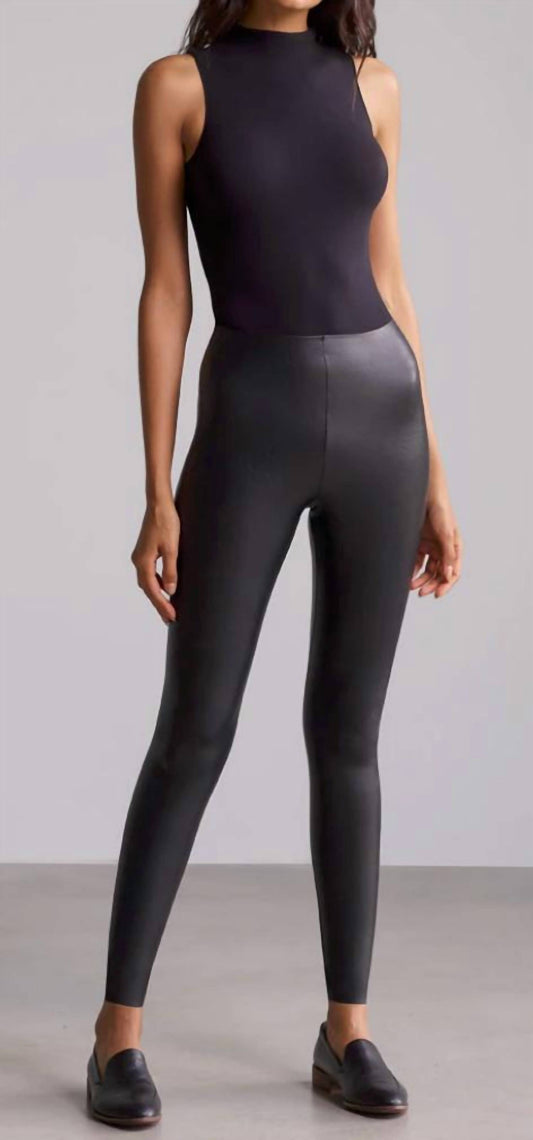 Faux Leather Legging with Perfect Control