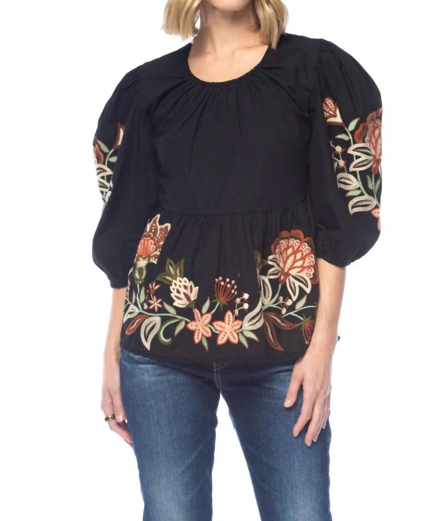 Tolani - Uri Embroidered Blouse