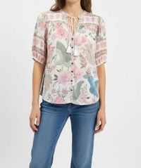 Strawberry Paris - Grace Heron Blouse